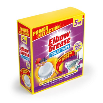 Pack Of 5 Elbow Grease Berry Toilet Cleaner Tabs 30G from B&Q