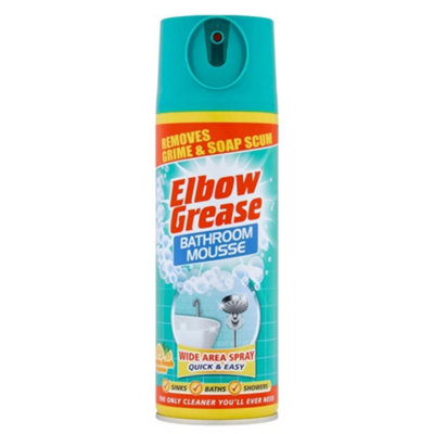 Elbow Grease Lemon Fresh Fragrance Bathroom Mousse Spray Cleaner 400Ml from B&Q