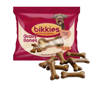 Munch & Crunch Beef Gravy Bones Dog Biscuit Treats Tasty Pet Treat Bone 300G from B&Q