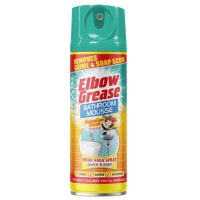 Elbow Grease Hawaiian Fragrance Bathroom Mousse Spray Cleaner 400Ml from B&Q