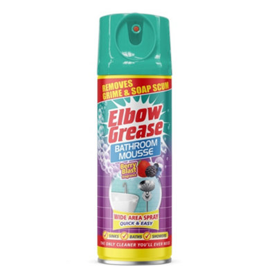 Elbow Grease Berry Blast Fragrance Bathroom Mousse Spray Cleaner 400Ml from B&Q