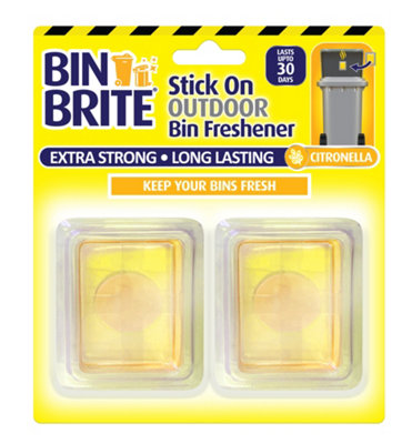Pack Of 2 Bin Brite Stick On Outdoor Bin Freshener Citronella from B&Q