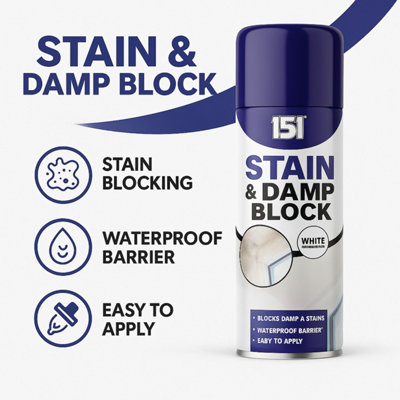 151 Stain & Damp Block White Satin Finish 400Ml from B&Q