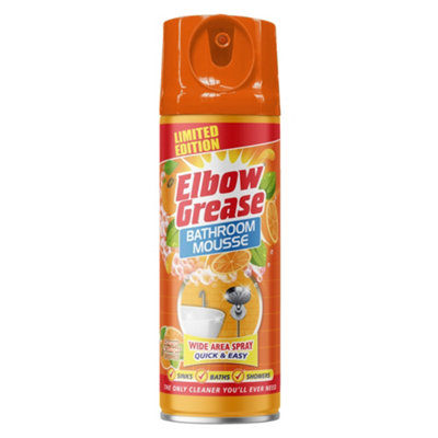 Elbow Grease Orange & Ginger Fragrance Bathroom Mousse Spray Cleaner 400Ml from B&Q