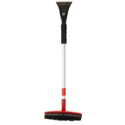 B&Q Snow Brush & Ice Scraper With Telescopic Handle - Versatile Winter Accessory For Cars, Windows, Doors & Roofs - 91-119Cm