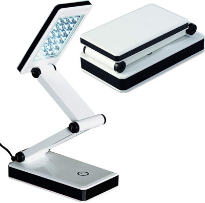  - Folding Led Touch Control LampBattery Or Mains Powered Super Bright Compact Portable Desk Or Bedside Table Light With 24 Leds