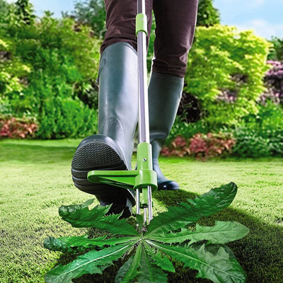 Long Handled Weed RemoverAluminium No Bend Garden Lawn Weeding Tool With 3 Claws & Foot PedalMeasures 100 X 21.5 X 4.5Cm from B&Q