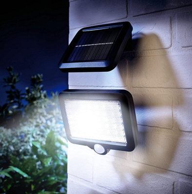 600 Lumen Motion Sensor Wall Security LightOutdoor Solar Powered Light With 56 Leds For GarageFront DoorYardWallGarden from B&Q