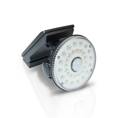  - Solar Powered Led Pir Motion Sensor Security Lamp1000 Lumen Wall Mounted Outdoor Light With 7M Detection Range & 2 Light Modes