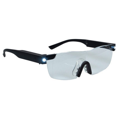 Magnifying Glasses With Led LightsUsb Rechargeable 1.6X Magnification +2.5 Diopter Specs With Comfortable Bridge Support from B&Q