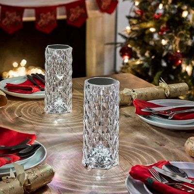 Faceted Candle Touch Control LampUsb Rechargeable Portable Dimmable & Colour Changing Indoor Home LightH22.5 X 9Cm Diameter from B&Q