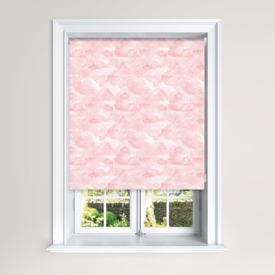 Lister Cartwright Kids Blackout Roller Blinds Clouds Windows Child Safety (Pink90 Cm Width X 140 Cm Drop) from B&Q