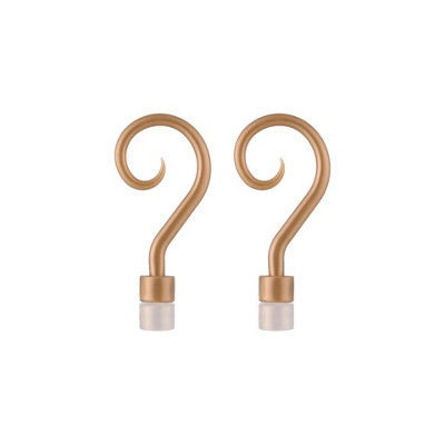 Lister Cartwright 19mm Curtain Pole Ends Finials Pack Of 2 Adjustable Screws Available In Colours Light Bronze (Plastic Crook Finials) from B&Q