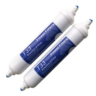Finest-Filters 2 X Inline T33 Carbon Drinking Water / Fridge Filter Cartridges from B&Q
