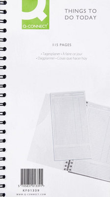 Q-Connect Wirebound Things To Do Today Book 150X280mm from B&Q