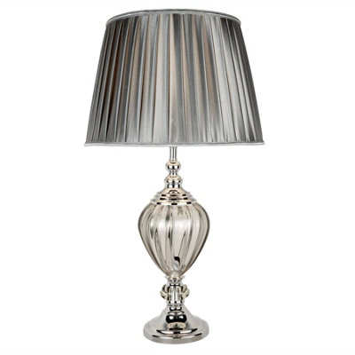 Table Light Silver Greyson Pewter Glass Searchlight 3721CL - Image 5
