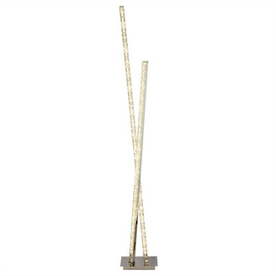 Luminosa Ing Luminosa Clover Led 2 Floor Lamp Chrome With Crystal Glass Light