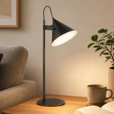 B&Q -  Apex Adjustable Table Lamp Matte Black