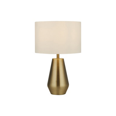 Lighting Collection - Table Lamp - Antique Brass - Cream Shade - 2 Pack - Image 4