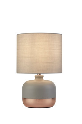 Lighting Collection Unisex Grey Copper Table Lamp - Image 6