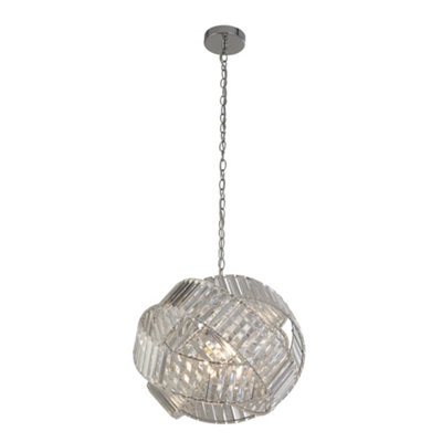 B&Q -  Calgary Chrome 4 Light Pendant