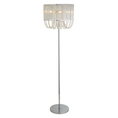 Lighting Collection Khoms Chrome Floor Lamp