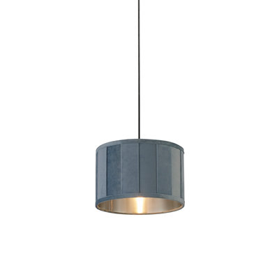 B&Q -  Cotres Pastel Turquoise Tapered Rib Shade