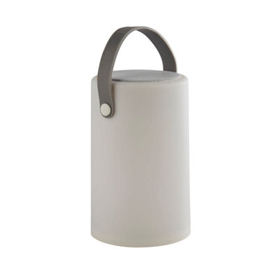 Lighting Collection Glow Beat Outdoor Led Bluetooth Speaker - White - Image 2