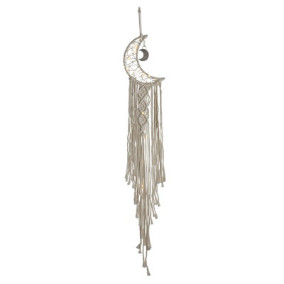 Lighting Collection Linba Led Ivory Macrame Moon Wall Hanging from B&Q