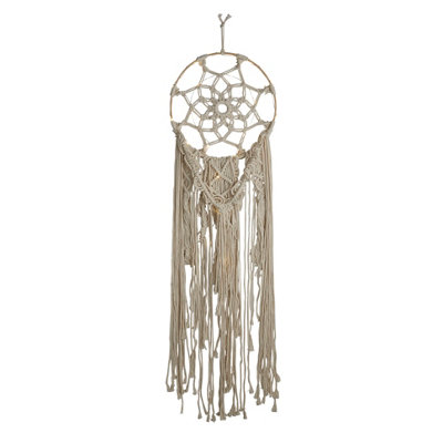 Lighting Collection Virginia Ivory Led Macrame Dream Wall Hanging from B&Q