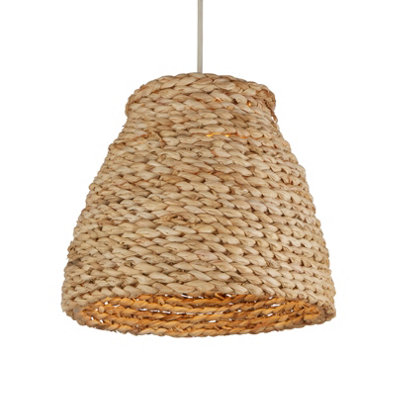 Lighting Collection Natural Corn Husk Easy Fit Shade from B&Q