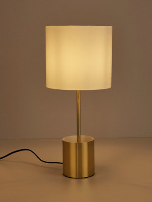Lighting Collection Storage Desk Table Lamp In Gold from B&Q