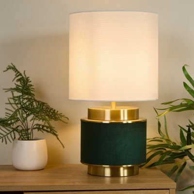Pagazzi Lighting Green Marriot & Antique Brass Table Lamp