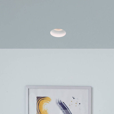 Envirolight Round Plaster-In Trimless Ip65 Fire Rated Fixed Downlight White from B&Q