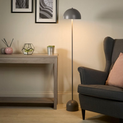 B&Q -  Portable Led Mushroom Floor Lamp Grey