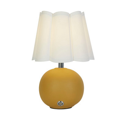 B&Q -  Rechargeable Ochre Ceramic Table Lamp