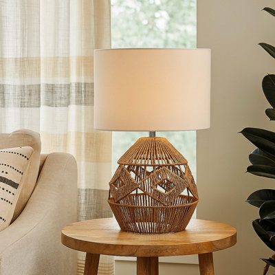 B&Q -  Laird Rattan Tabel Lamp