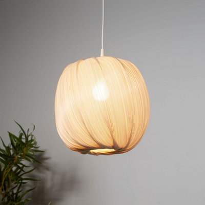 B&Q -  Natural Sphere Woven Rattan Style Round Pendant Light Shade