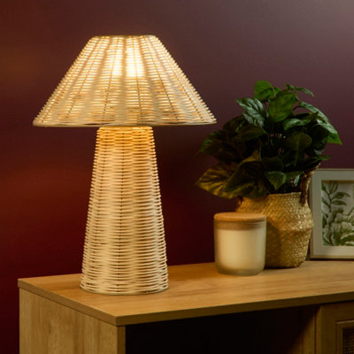 B&Q -  Bounty Natural Rattan Coolie Lamp