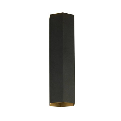 Portwest Westport Wainscott Up & Down Wall Light Black from B&Q