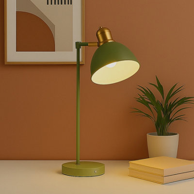 Lighting Collection Rechargable Desk Lamp In Green from B&Q