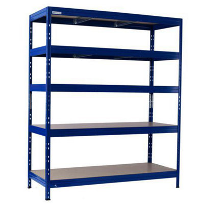 Rapid Racking Rapid 3 Pro 1800H X 1500W X 450mmd Blue 5 Fibreboard Shelves from B&Q