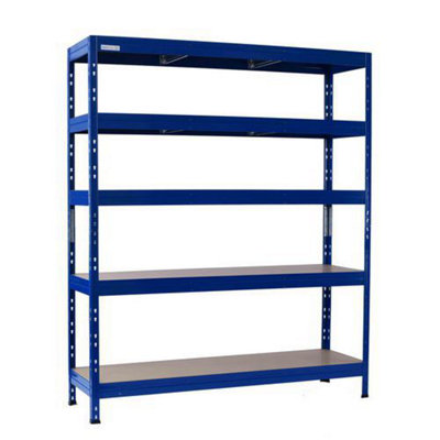 Rapid Racking Rapid 3 Pro 1800H X 1500W X 600mmd Blue 5 Fibreboard Shelves from B&Q