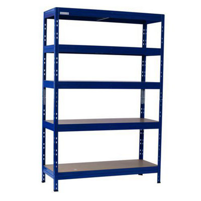 Rapid Racking Rapid 3 Pro 1800H X 1200W X 600mmd Blue 5 Fibreboard Shelves from B&Q