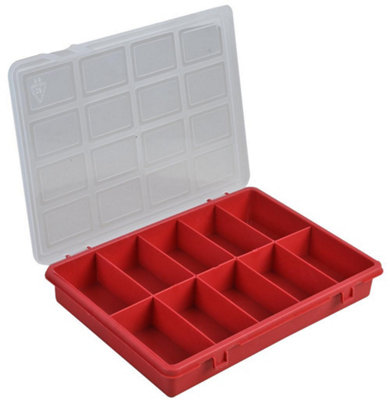 B&Q -  10 Compartment Professional Organiser Case Box Storage Crafting Beading Buttons