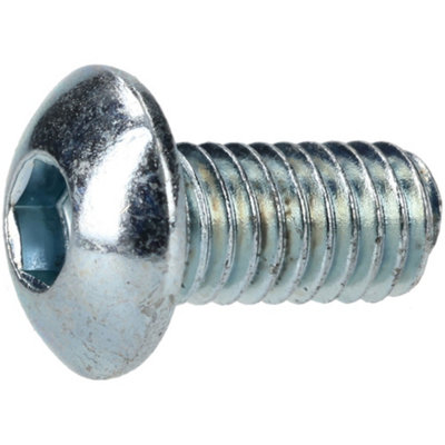 B&Q -  337330 M3 X 6 Hex Socket Button Screws Steel BzpPack Of 100