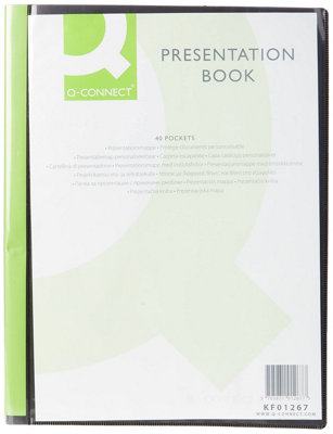 Q-Connect A4 40-Pocket Presentation Display BookBlack from B&Q