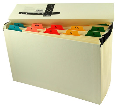 Q-Connect Mylar A-Z 19-Pocket Expanding File Kf04091Pack Of 1 from B&Q