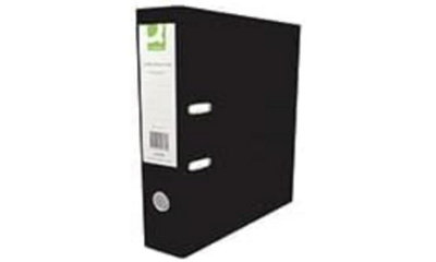 Q-Connect 70mm Lever Arch File Polypropylene Foolscap Black (Pack Of 10) from B&Q