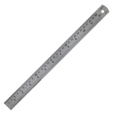 Linxor Linex Ruler 30CmStainless SteelWith Imperial And Metric Markings from B&Q